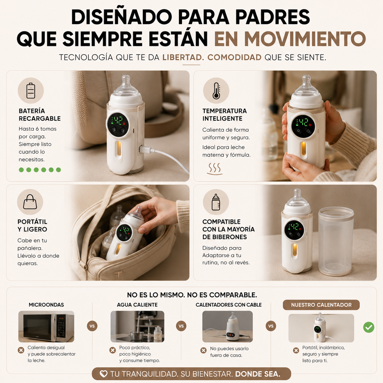 BiberWarm - Calentador Recargable Portatil