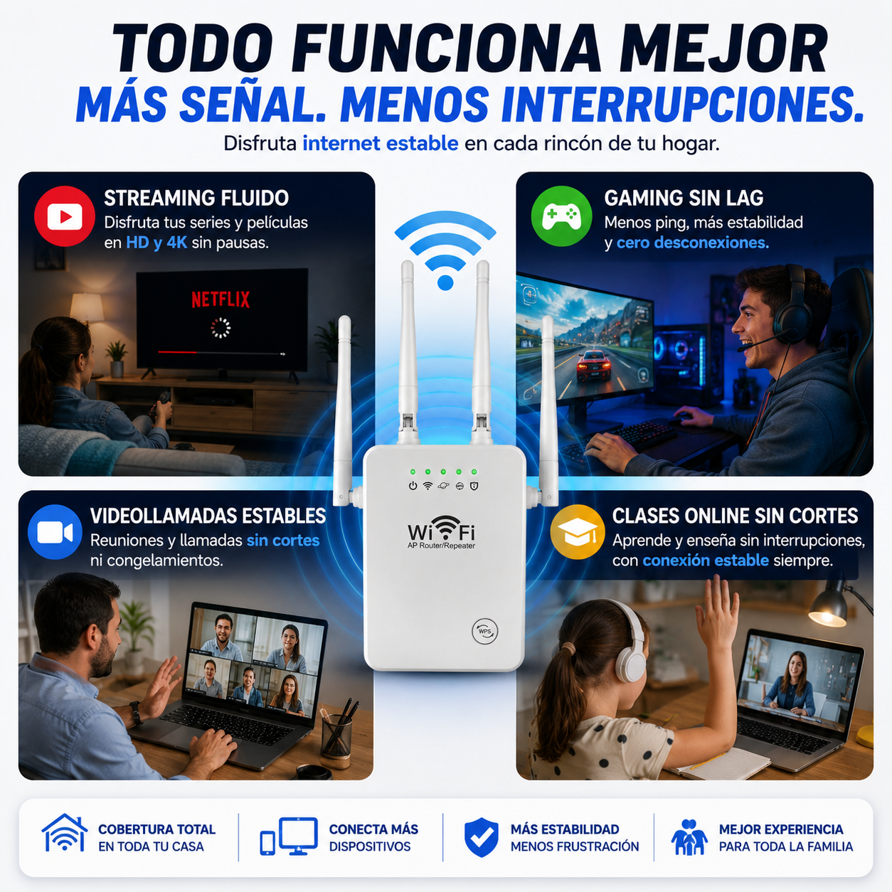 SignalX - Repetidor Wifi - Internet en toda la casa