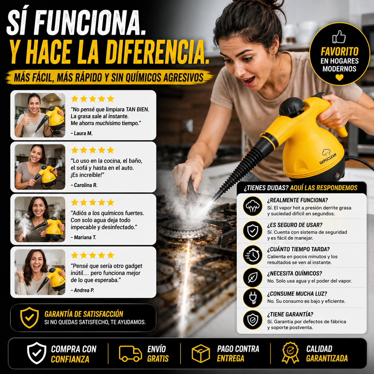 VapoClean - Limpiador a vapor de mano