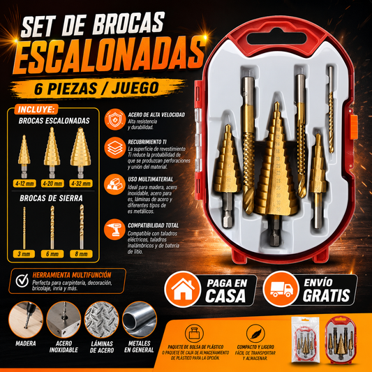 TitanStep - Brocas Escalonadas x6