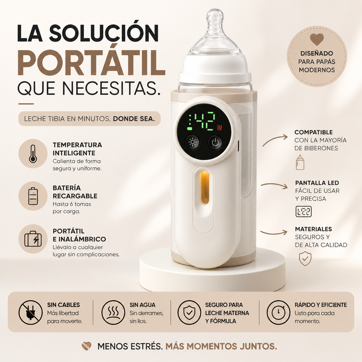 BiberWarm - Calentador Recargable Portatil
