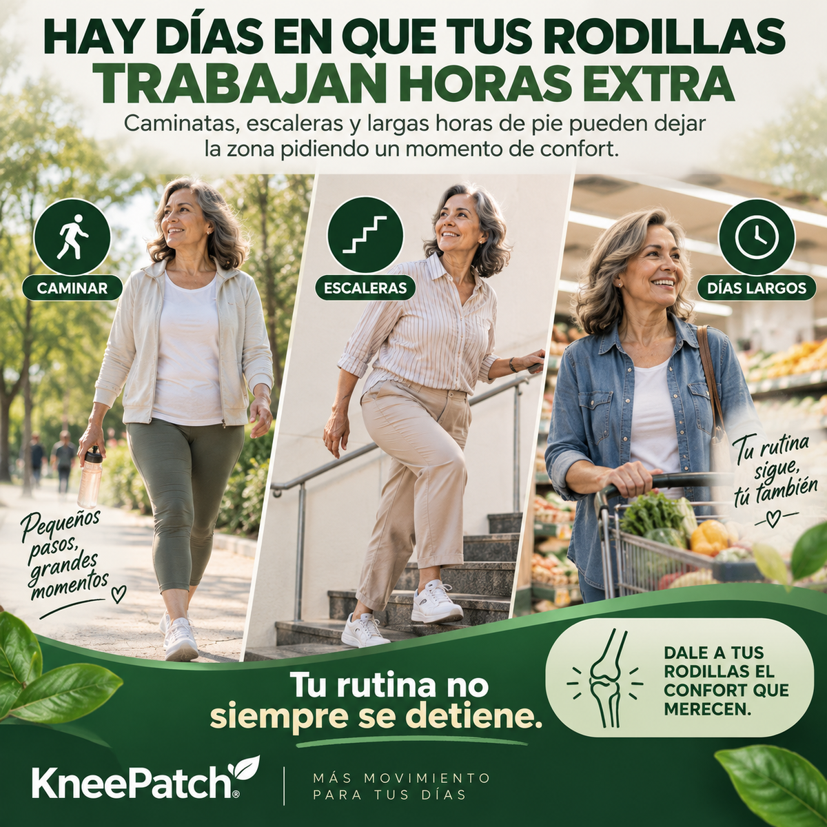 KneePatch® – Parche de Confort para Rodilla.