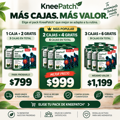KneePatch® – Parche de Confort para Rodilla.