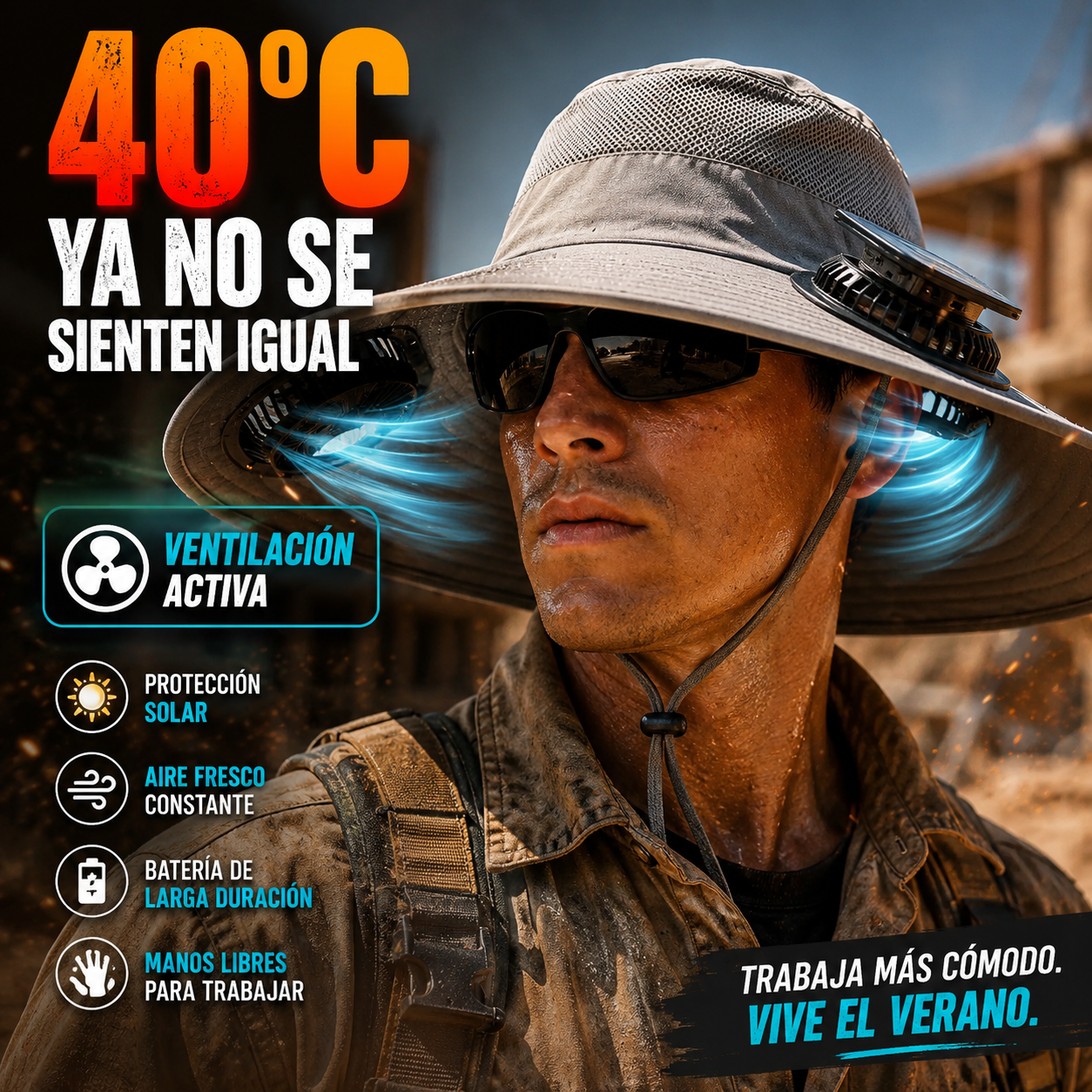 SolAir - Sombrero Ventilador