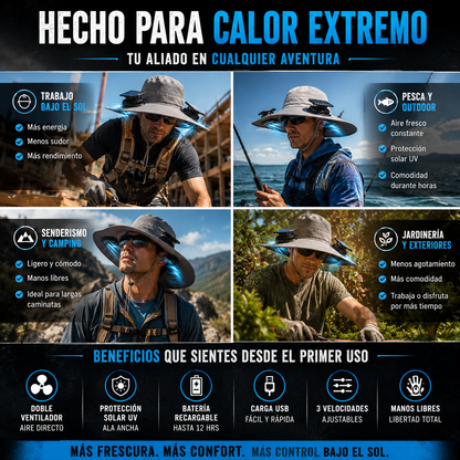 SolAir - Sombrero Ventilador