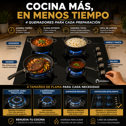 Shorbull FireMax 4 - Parrilla 4 Quemadores
