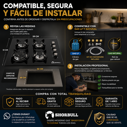 Shorbull FireMax 4 - Parrilla 4 Quemadores