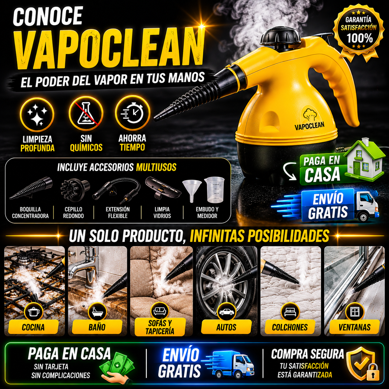VapoClean - Limpiador a vapor de mano