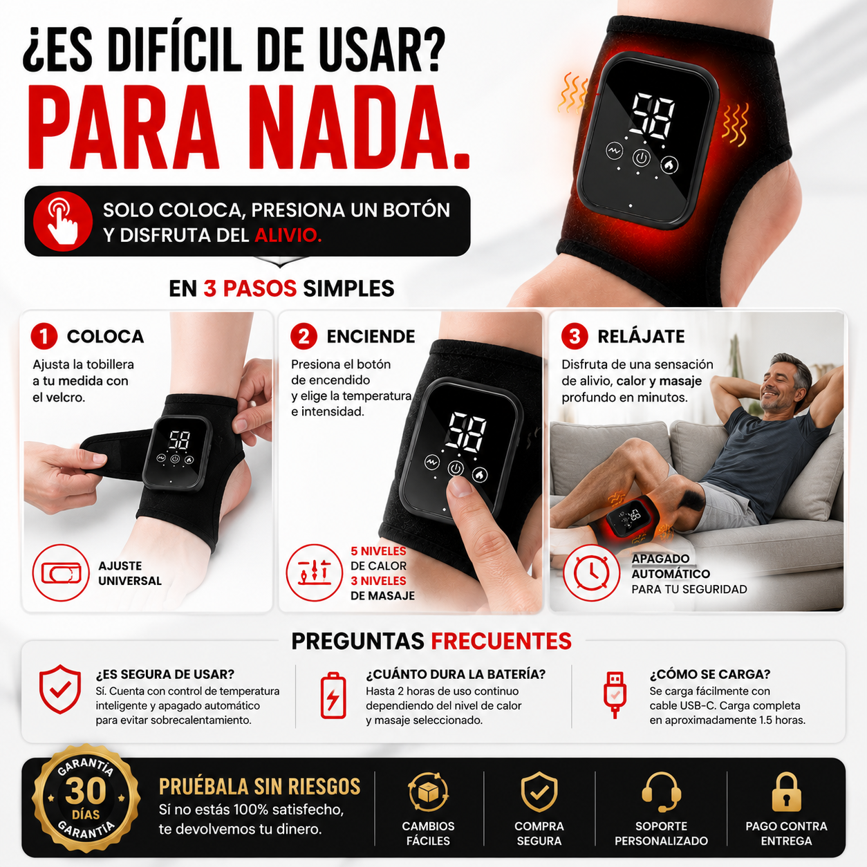 OrthoTech - Tobillera Recargable