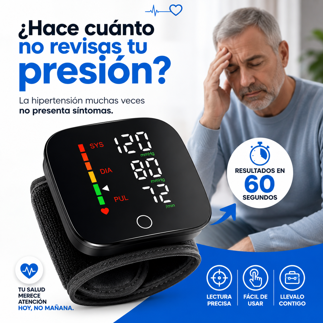 VitalPulse - Monitor de Presión Arterial de Muñeca